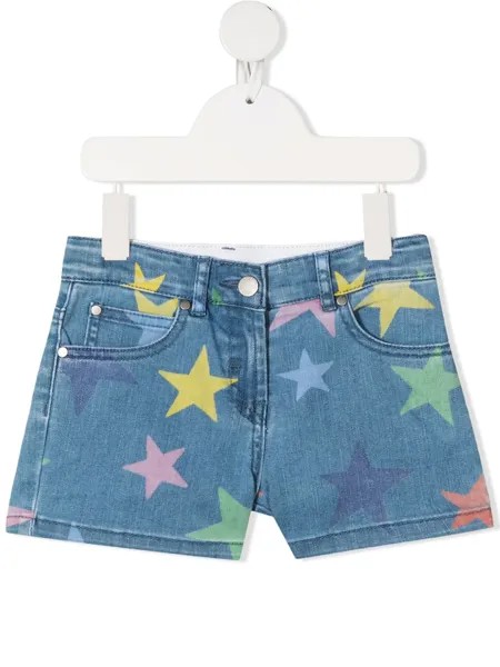 Stella McCartney Kids джинсовые шорты с принтом