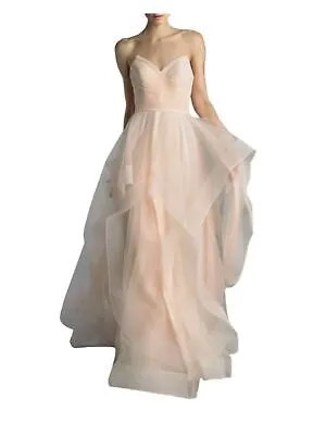 Женское розовое асимметричное платье без рукавов BASIX BLACK LABEL, вечернее платье 8
