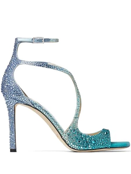 Jimmy Choo босоножки Azia с кристаллами, синий