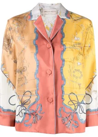Emilio Pucci рубашка с длинными рукавами и принтом