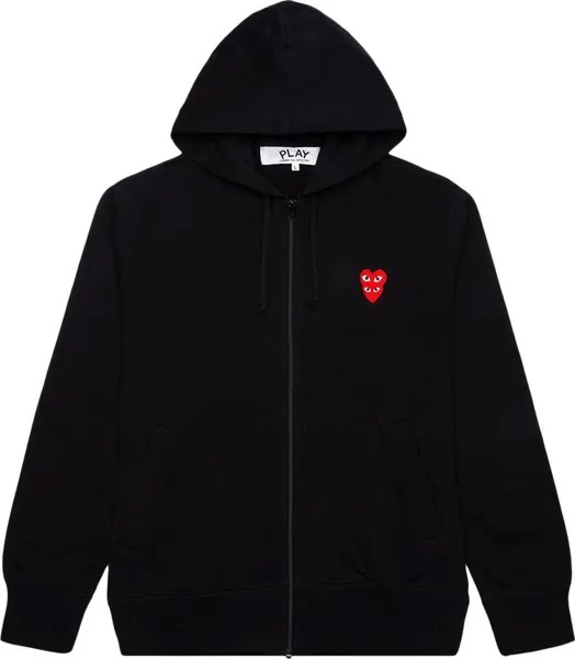 Толстовка Comme des Garçons PLAY Stacked Heart Hooded Sweatshirt 'Black', черный