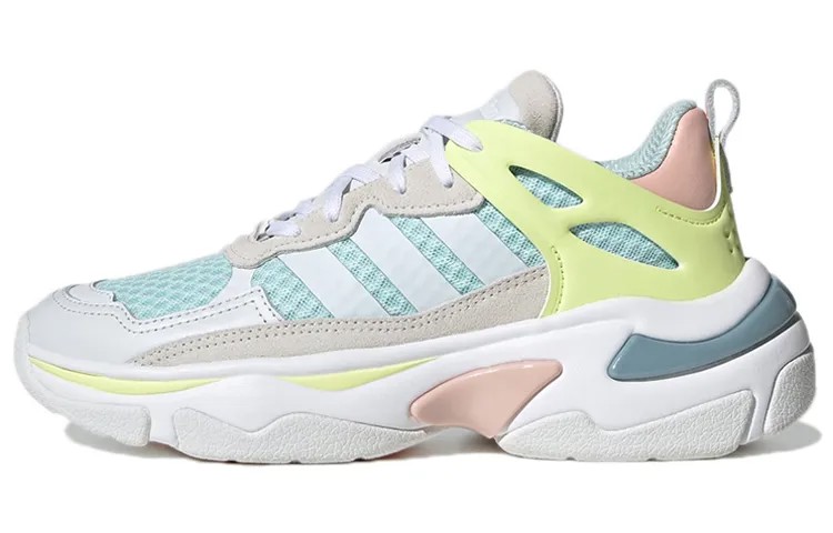Кроссовки Adidas neo Boujirun Women, белый/розовый/желтый