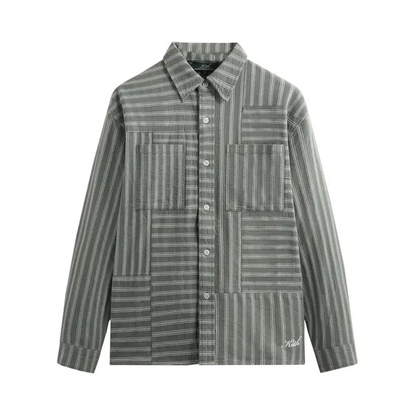 Джинсовая рубашка Jaydin в полоску Kith Stripe, цвет Сталь