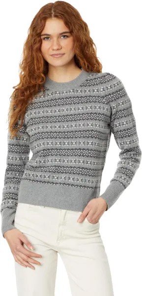 Свитер с пышными рукавами Highland Fair Isle Faherty, цвет Grey Multi