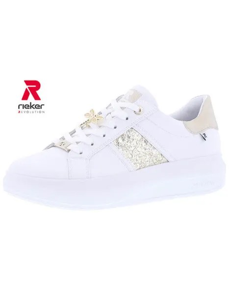 Туфли rieker Schnürschuh, цвет weiss/muschel/gold-s