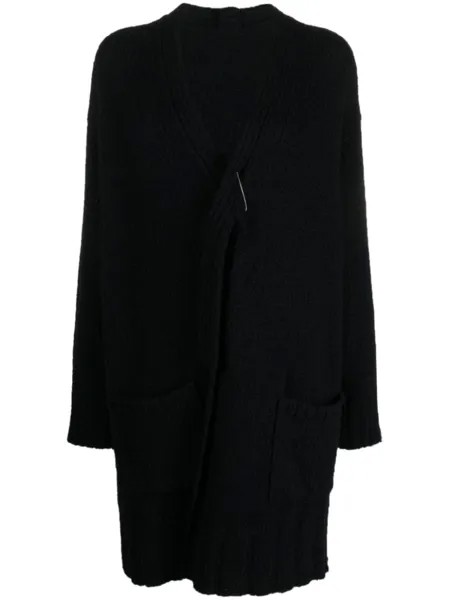 Yohji Yamamoto кардиган-пальто асимметричного кроя, черный