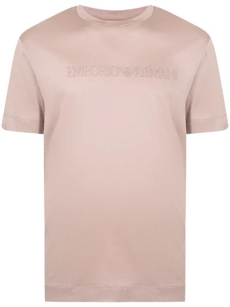 Emporio Armani футболка с тисненым логотипом