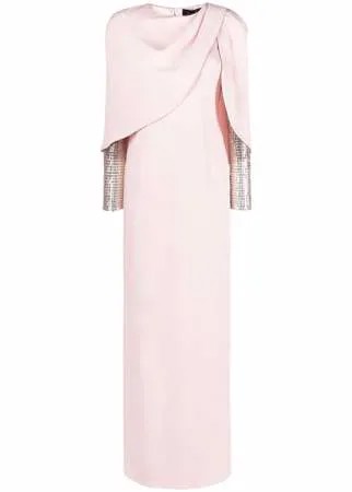 Jenny Packham платье с кейпом и заклепками
