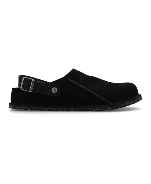 Замшевые шлепанцы Lutry premium Birkenstock, черный