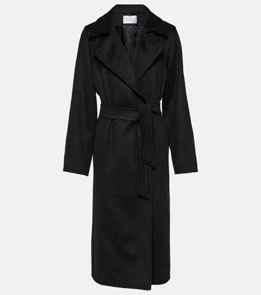 Пальто manuela icon из верблюжьей шерсти Max Mara, черный