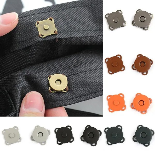 1Set Швейные принадлежности Металлическая сумка для пальто Невидимые застежки Застежки Кнопки Шить на магнитной сливообразной форме
