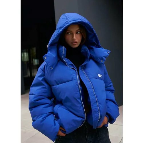 Куртка  FEELZ зимняя, оверсайз, подкладка, размер S, синий