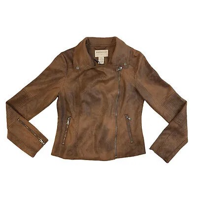 Женская замшевая байкерская куртка Marrakech Zoe (состаренный коричневый, XL)