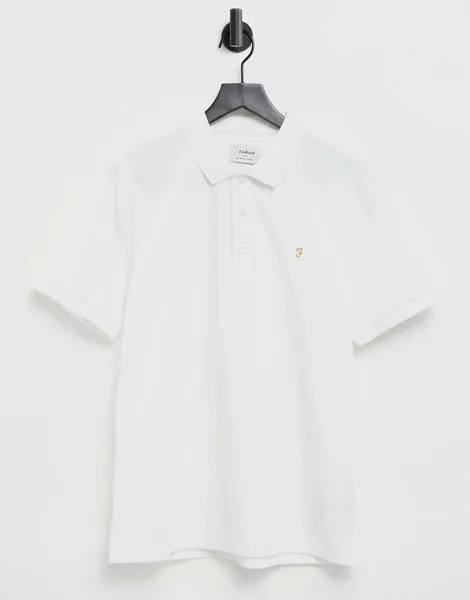 Белая рубашка поло с короткими рукавами Farah Blanes