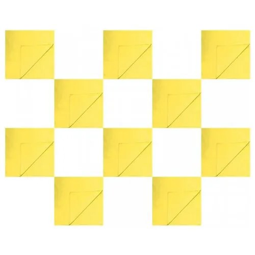 Банданы однотонные, цвет желтый, 55 х 55 см (Набор 10 шт.)