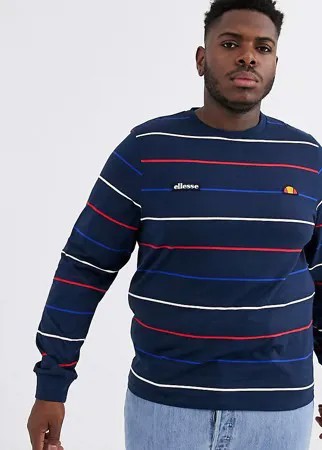 Темно-синий лонгслив в полоску ellesse Plus Lalloro эксклюзивно на ASOS
