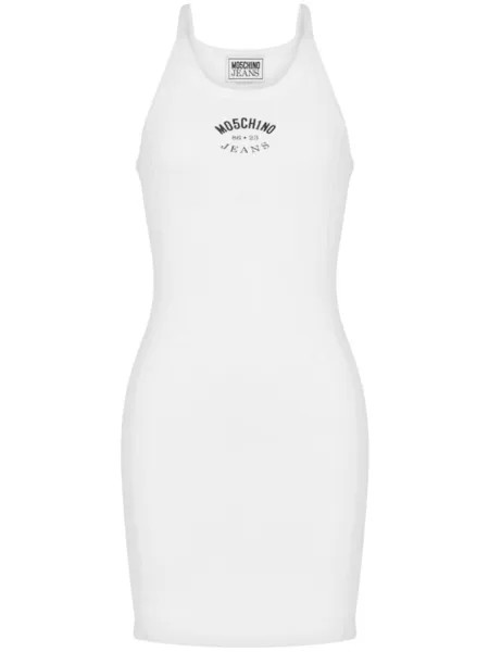 MOSCHINO JEANS платье с логотипом, белый