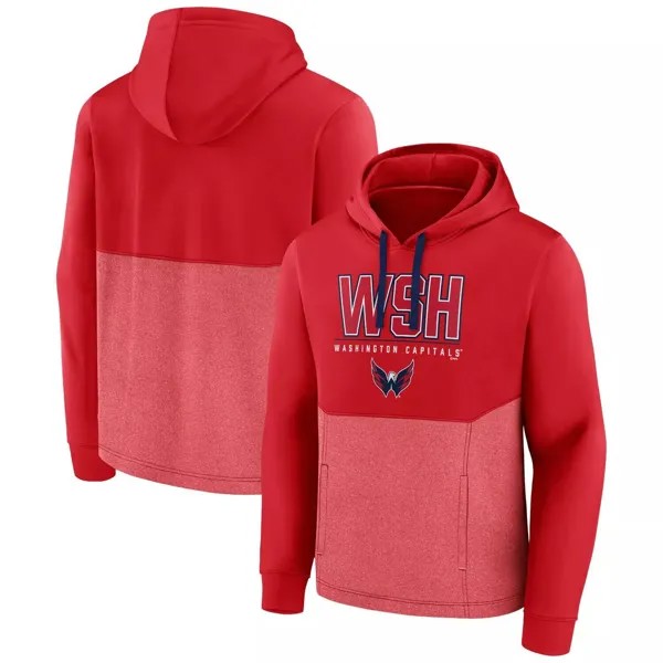 Мужской красный пуловер с капюшоном Washington Capitals Successful Tri-Blend Fanatics
