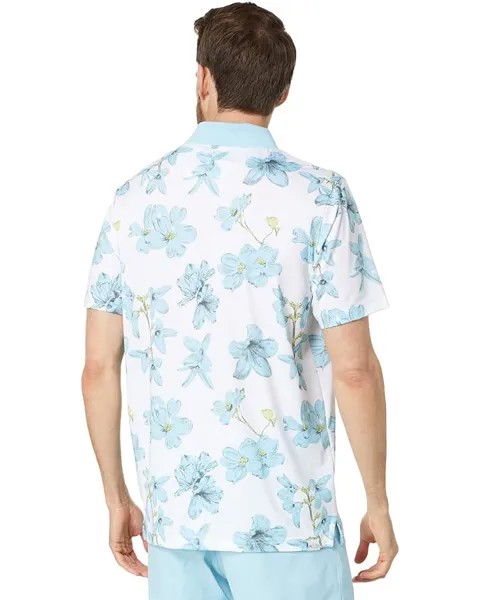 Поло Puma Mattr Verdant Polo, цвет Bright White/Tropical Aqua