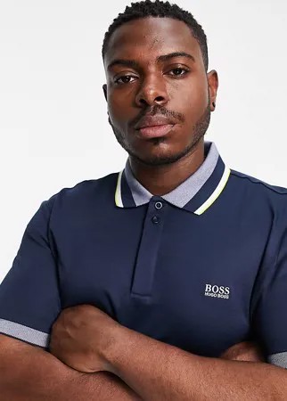 Темно-синее поло BOSS Athleisure Paddy 1-Темно-синий