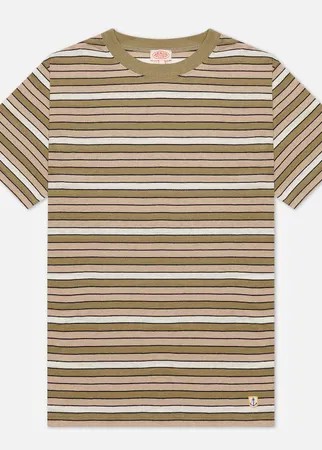 Мужская футболка Armor-Lux Heritage Striped Regular Fit, цвет бежевый, размер XXL