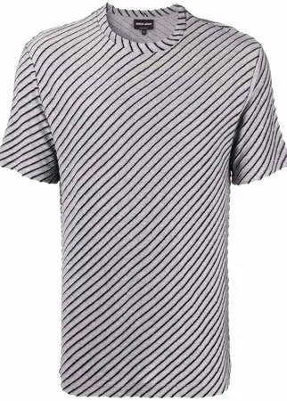 Giorgio Armani полосатая футболка с круглым вырезом