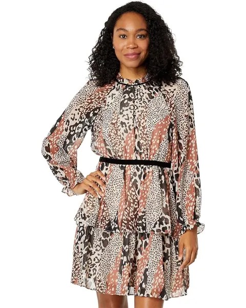 Платье Donna Morgan Long Sleeve Mini, цвет Ivory/Moch
