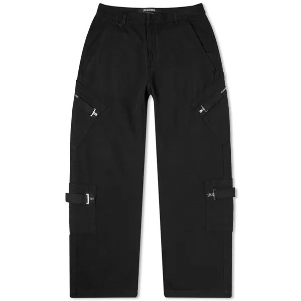Брюки Jacquemus Marrone Cargo, черный
