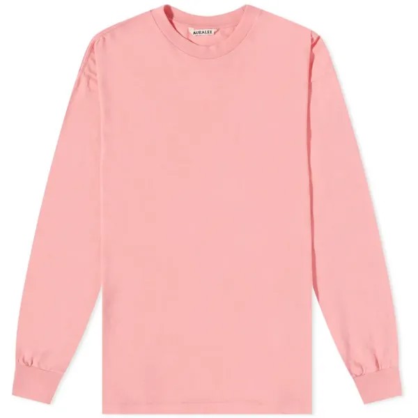 Лонгслив Auralee Seamless Tee, розовый