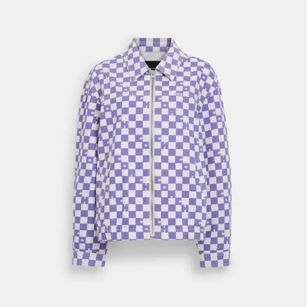 Куртка COACH Checkerboard Denim, цвет White/Purple