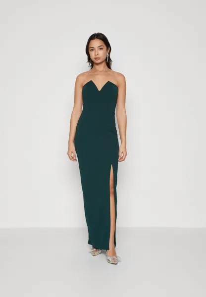 Вечернее платье Melony V Neck Maxi WAL G, цвет forest green