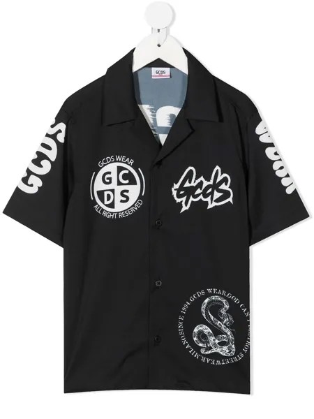 Gcds Kids рубашка с короткими рукавами и логотипом