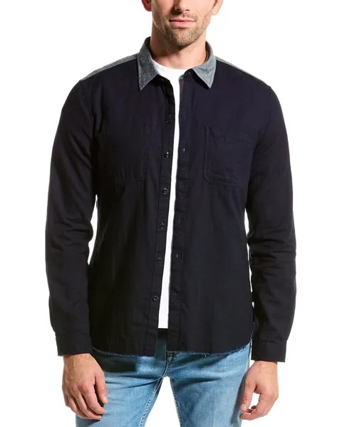 Двусторонняя рубашка John Varvatos Russel, синий