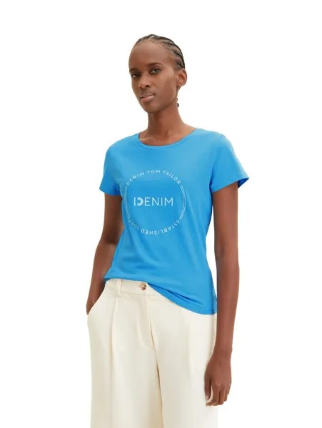 Футболка TOM TAILOR Denim ROUND LOGO, синий