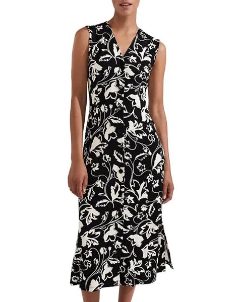 Платье Joanna с V-образным вырезом HOBBS LONDON, цвет Black