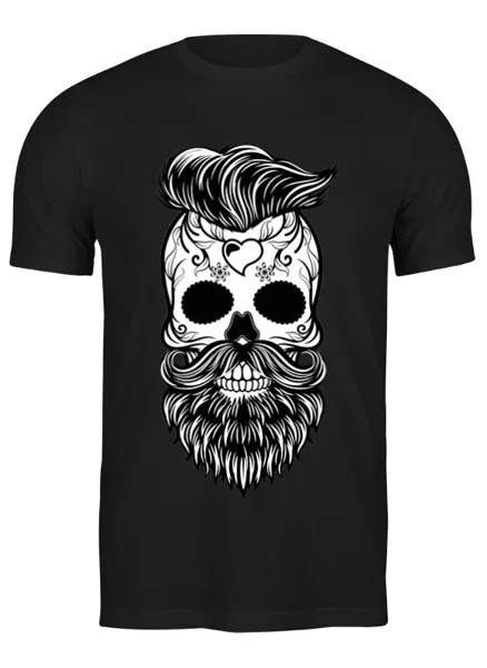 Футболка мужская Printio Hipster skull 2124471 черная 3XL