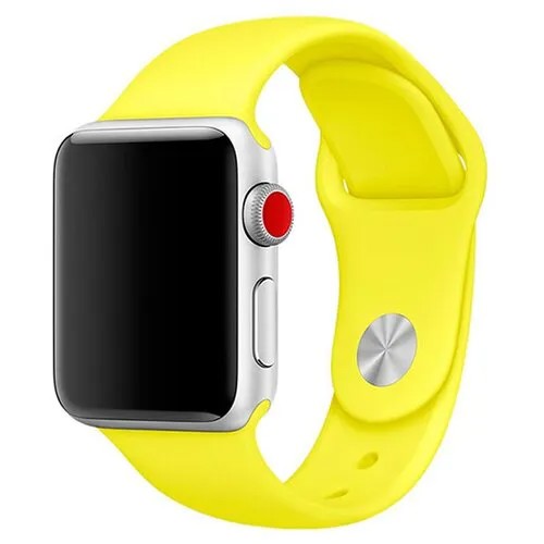 Ремешок для Apple Watch 42/44/45 mm силиконовый, желтый