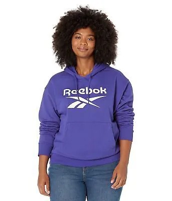 Женская одежда Reebok Identity Logo Плюс Размер Флисовый пуловер с капюшоном