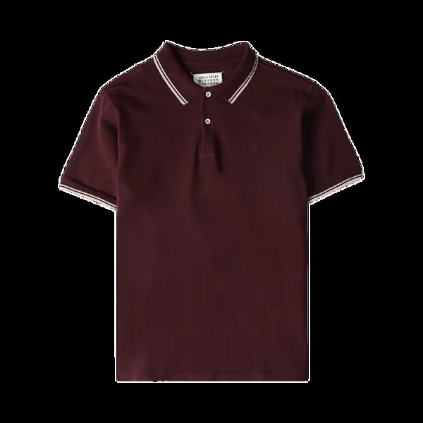 Рубашка Maison Margiela Embroidered Logo Polo 'Bordeaux', красный