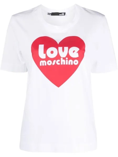 Love Moschino футболка с логотипом, белый