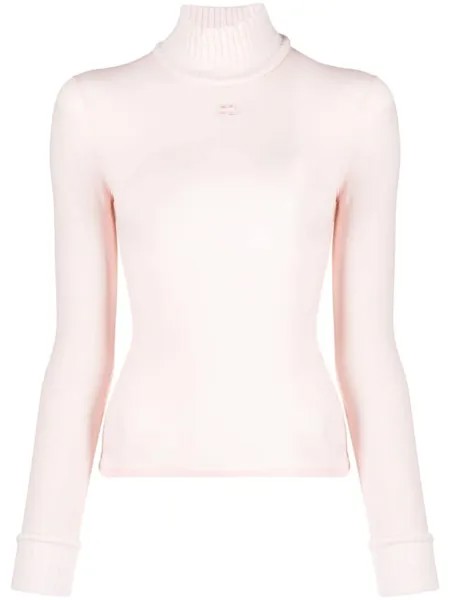 Courrèges джемпер с логотипом, розовый