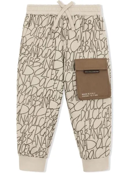Dolce & Gabbana Kids спортивные брюки с логотипом