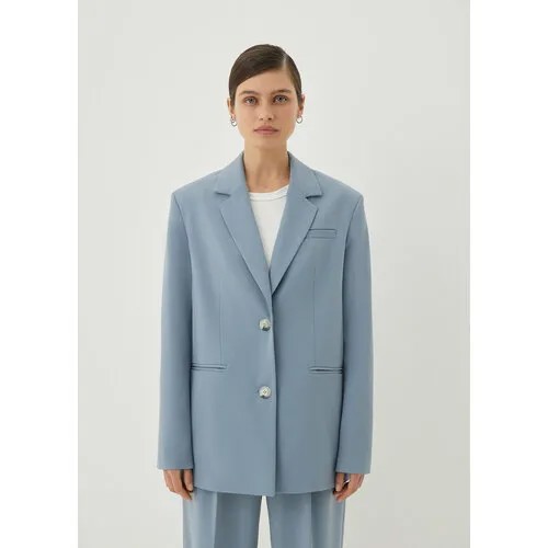 Пиджак NICEONE, размер M, голубой, серый