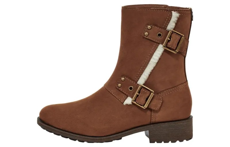 Зимние ботинки женские каштановые Ugg