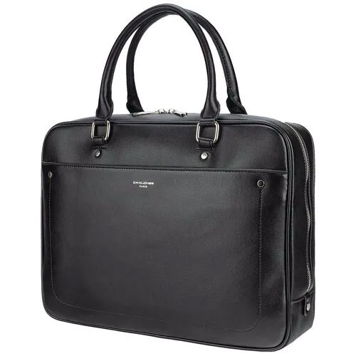 Стильная, влагозащитная, надежная и практичная женская сумка из экокожи David Jones 797706K/BLACK