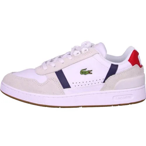 Кеды LACOSTE, размер 8 UK, белый, бежевый