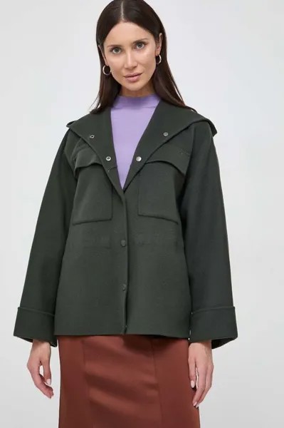Шерстяная куртка Weekend Max Mara, зеленый