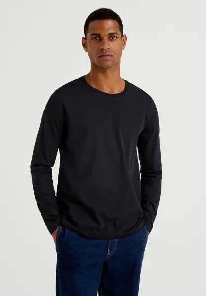 Футболка с длинным рукавом Long Sleeve United Colors of Benetton, черный