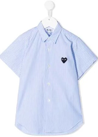 Comme Des Garçons Play Kids полосатая рубашка с короткими рукавами