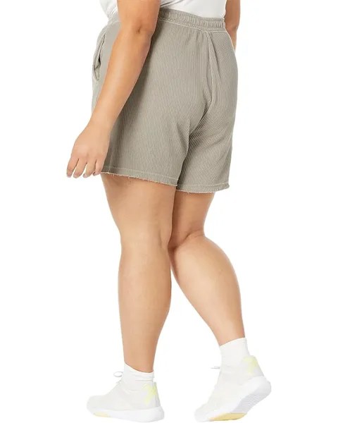 Шорты Reebok Plus Size Classics Natural Dye Waffle Shorts, цвет Boulder Grey